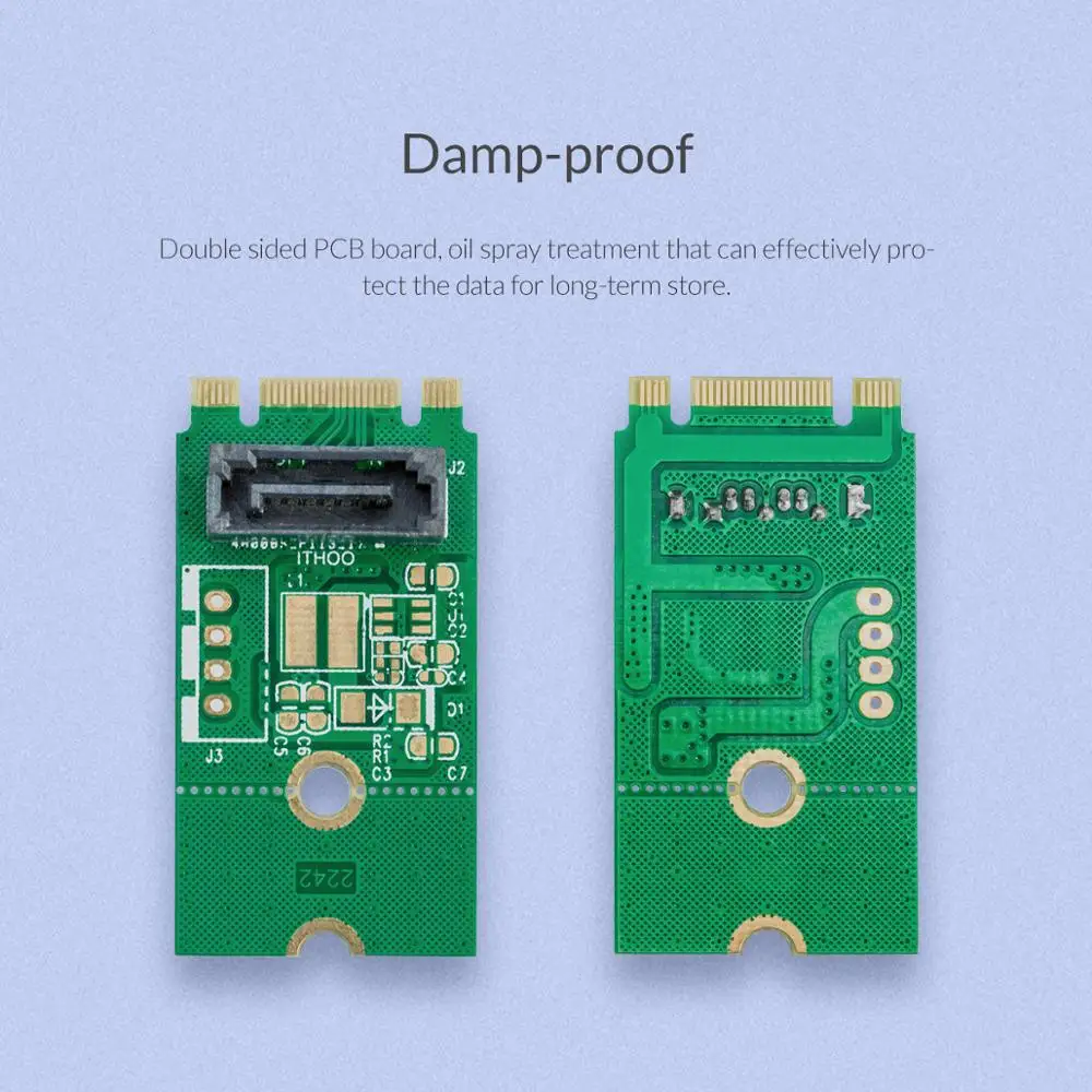 

ORICO SATA to M.2 NGFF Adapter SATA 7PIN to M.2 SSD Solid State Hard Drive Adapter 22X40 Size Support SATA3 Protocol