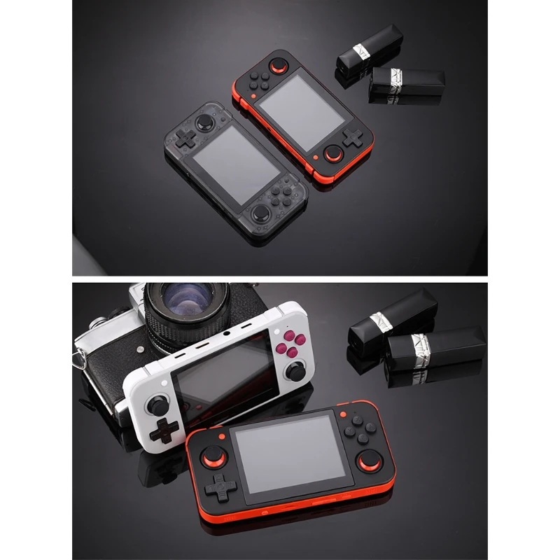Online RG350 Retro Spiel Konsole Linux System Handheld Video Spiel Player Mit Gebaut-in 2500mAh Batterie 2500 + Spiele 3,5 In IPS