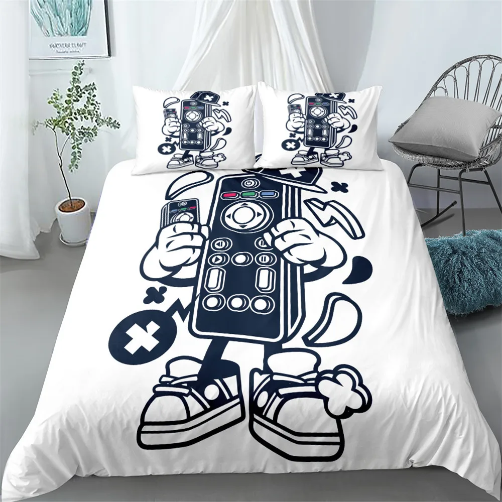

2021 Fashion 3D Digital Printed Gamer Patterns Bedding Set Duvet Cover Sets 1Quilt Cover Pillowcases Size Twin Full Queen King