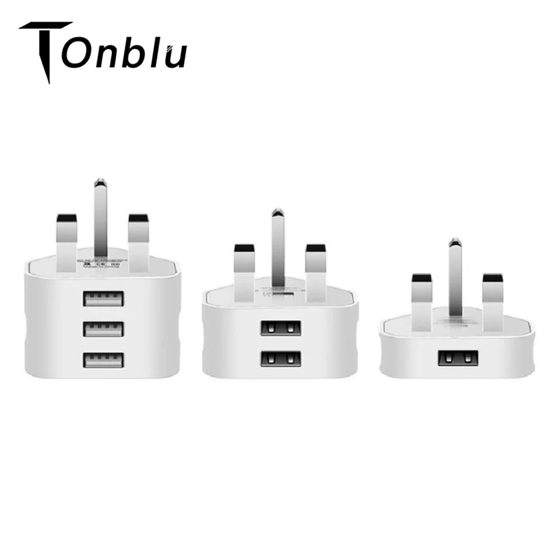 Штепсельная Вилка стандарта Великобритании адаптер с двумя USB-портами