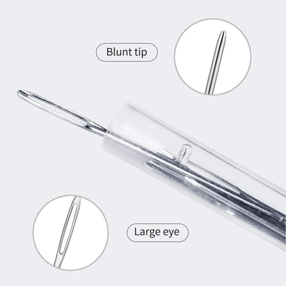 9 шт. большой глаз Швейные иглы швейная игла стежком кожаная сумка для вышивания