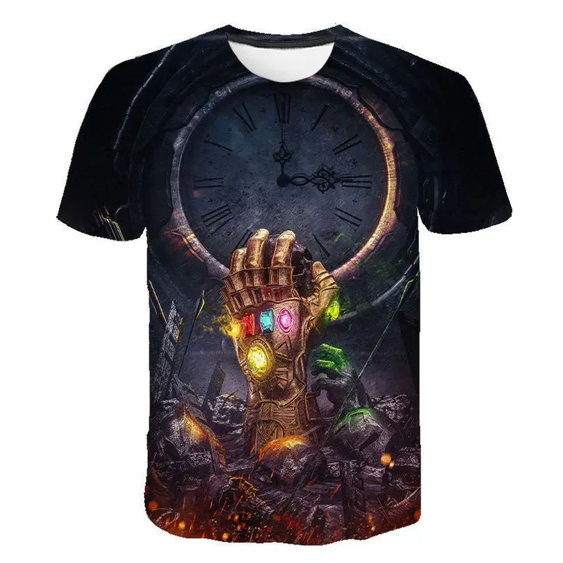 Футболка с 3d графикой Marvel Thanos Polera Hombre футболка вырезом лодочкой Homme Camiseta Masculina