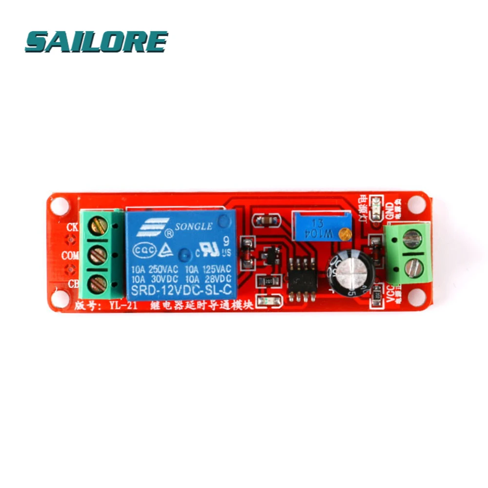 

Реле задержки NE555, постоянный ток 12 В, экран, таймер, переключатель, регулируемый модуль, от 0 до 10 секунд светодиодный светодиодная плата, пер...