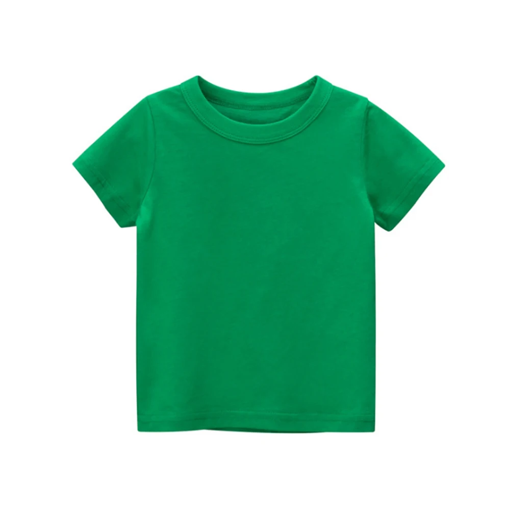 OEAK 2020 детская футболка для мальчиков и девочек летняя Однотонная топы малышей