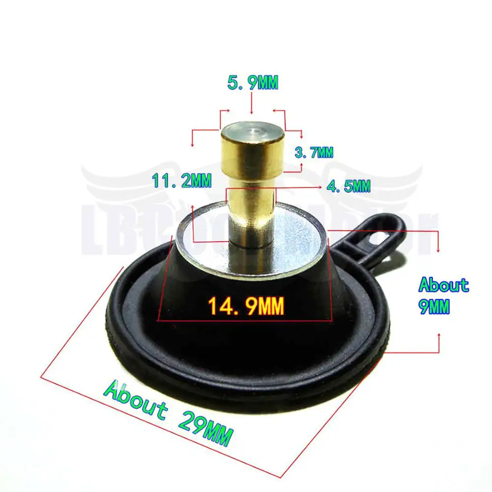 Новый толстый вал мотоциклетный карбюратор запорный клапан вакуумная диафрагма