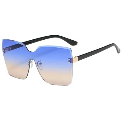 

Stylish Rimless Sunglasses For Lovers Couples Vintage Sunglasses Personality Street Photography Multicolor Glasses 2021 Style
