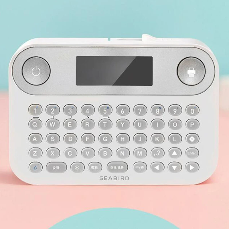 Карманный миниатюрный портативный Bluetooth принтер для этикеток SEABIRD термопринтер