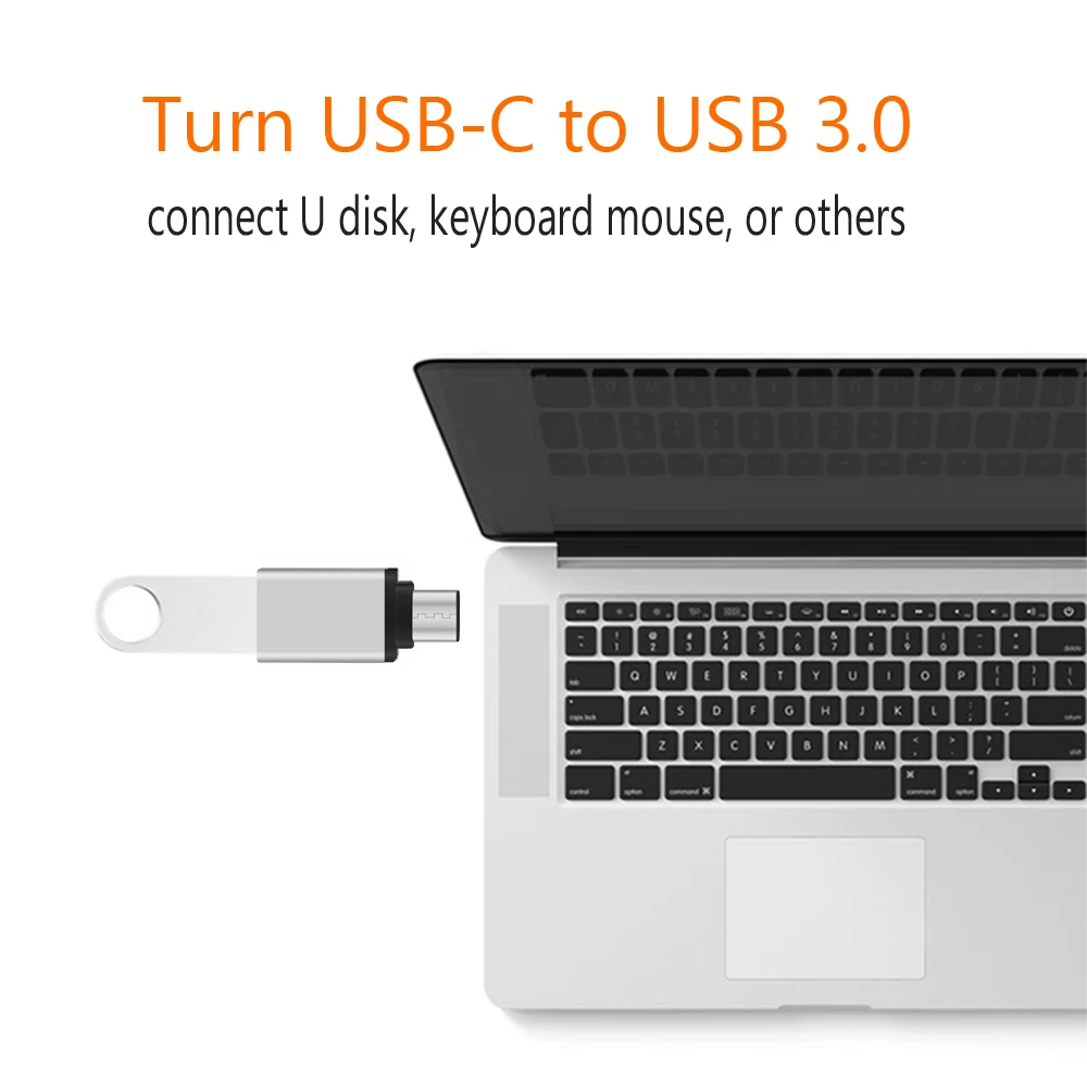 Адаптер с серебристым разъемом Type-C для USB OTG конвертер 3 0 адаптер USB-C портом типа C