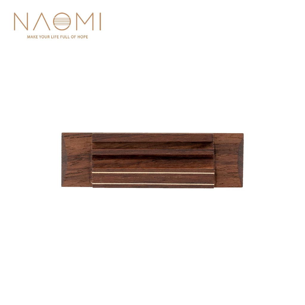 

NAOMI Classic Ukulele Bridge 4 Strings Selected Rosewood 21in Uke Bridge Hawaii Guitar Accessories Replacement