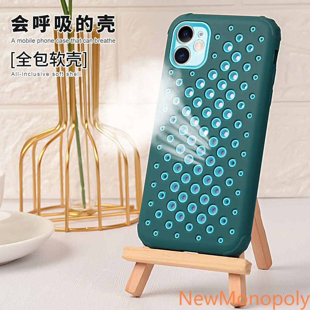 

New Net Red Candy Color Heat Dissipation Anti-Fall Mobile TPU Phone Case For iPhone 7P 8P 6 P 11 12Pro Max X XS XR XS Max 12mini