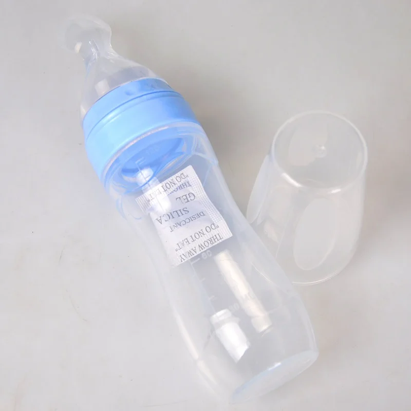 Безопасная силиконовая Детская Бутылочка с ложкой пищевая добавка рисовые