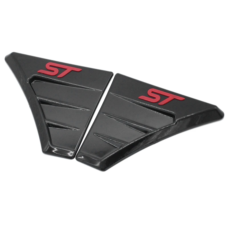 

for Ford Focus MK 2 2004-2012 ST Style Bright Black Side Wing Fender Air Flow Grill Intake Vent Trim