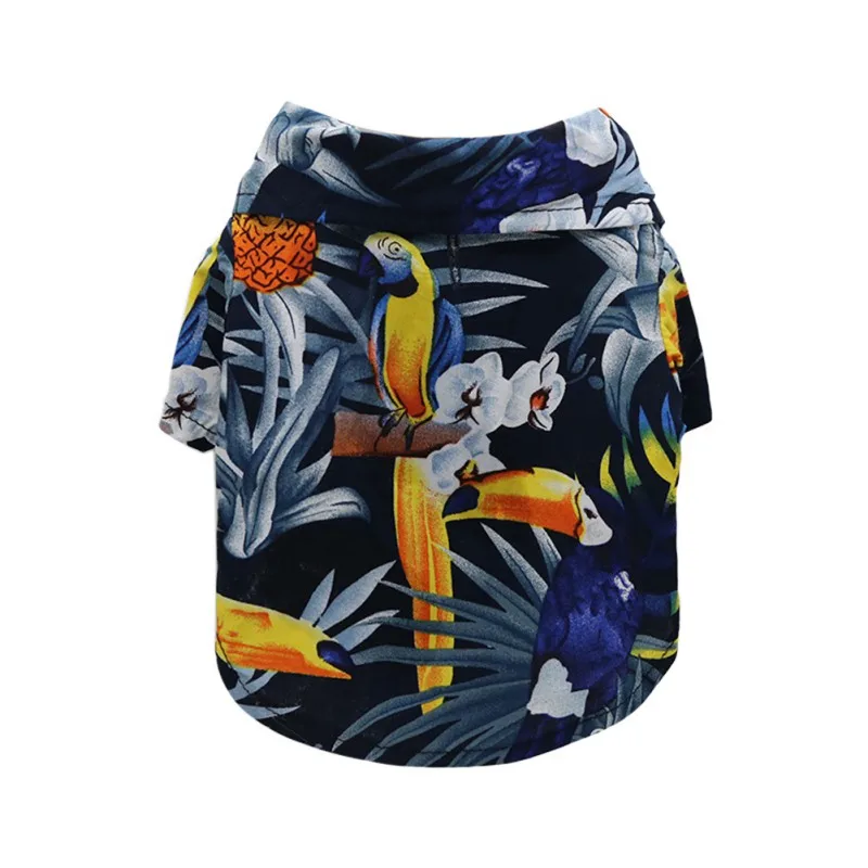 

Summer Pet Clothes Hawaii Floral Small Dog Shirt Printed Short Sleeve Puppy Dog T-shirt Beach Holiday Fashion Pet Shirt