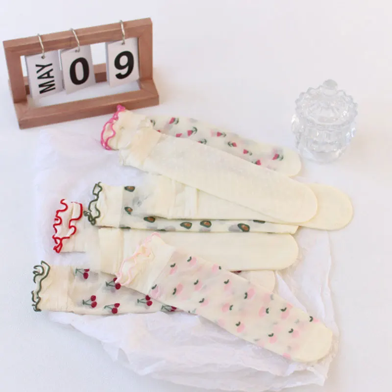 

Women Casual Socks Summer Foot Socks Hosiery Socks New Girl Fashion Long Thin Soft Socks Breathable Transparent Dots Stocking