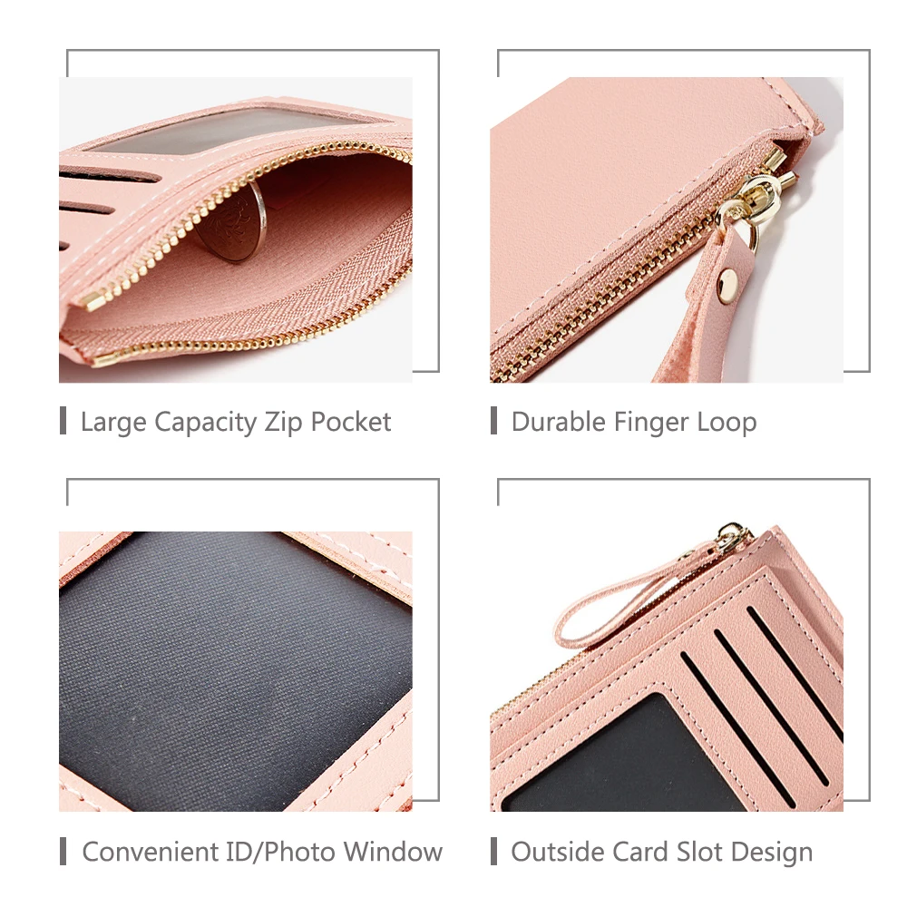 Милый кожаный кошелек на молнии для чтения с кошкой монет держатель карт ID-сумка