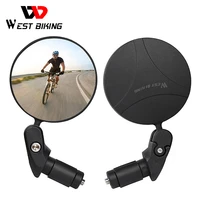 west biking 360 rotate bicycle rearview mirror safety cycing rear view mirror bike accessories for mtb bike handlebar mirrors