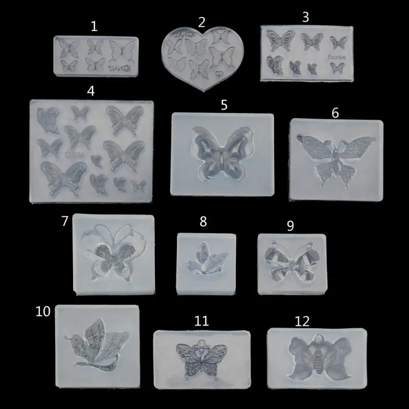 

Cute Butterfly Silicone Resin Molds Earring Necklace Pendant Jewelry Tools 83XF