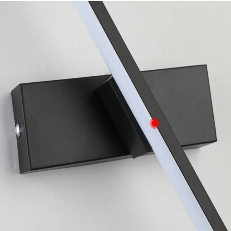 

Modern Simple Aluminum 330Â° Rotating Led Wall Lamp Black And White Bedroom Living Room Background Wall Decorative Lighting