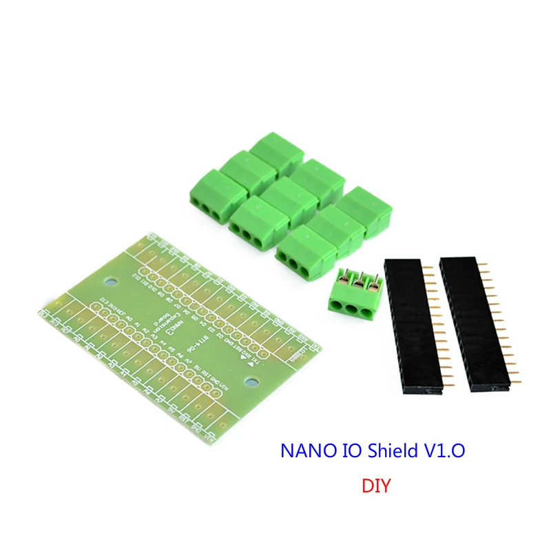 

NANO V3.0 Terminal Adapter Expansion Board NANO IO Shield V1.O Extension Simple Plate For Arduino AVR CH340 ATMEGA328P
