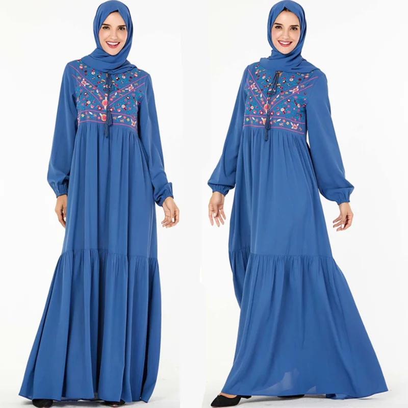 Мусульманское вечернее платье длинное мусульманское размера плюс скромные