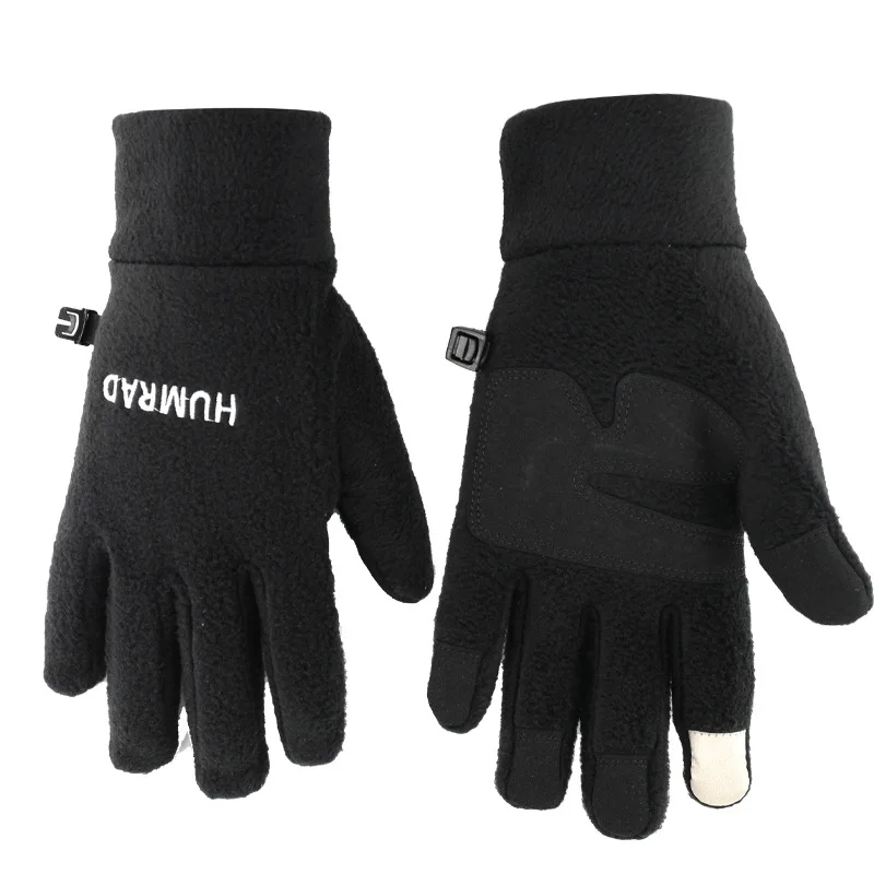 

Outdoor women's warm and cold-proof polar fleece gloves, men's electric car fleece touch screen gloves