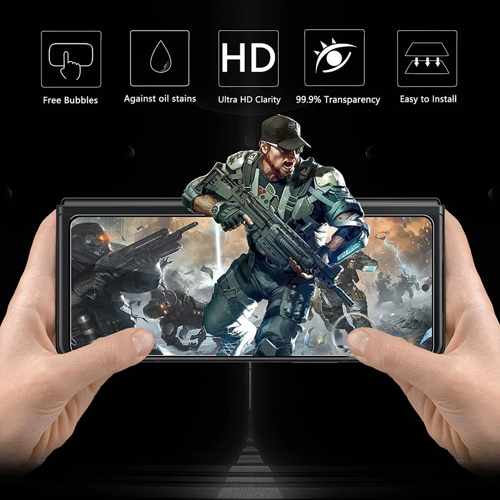 2Pcs Tempered Glass Clear Front Screen Protector Full Glue For Samsung Galaxy Z Fold3 5G For Galaxy Z Fold 3 Protect Film
