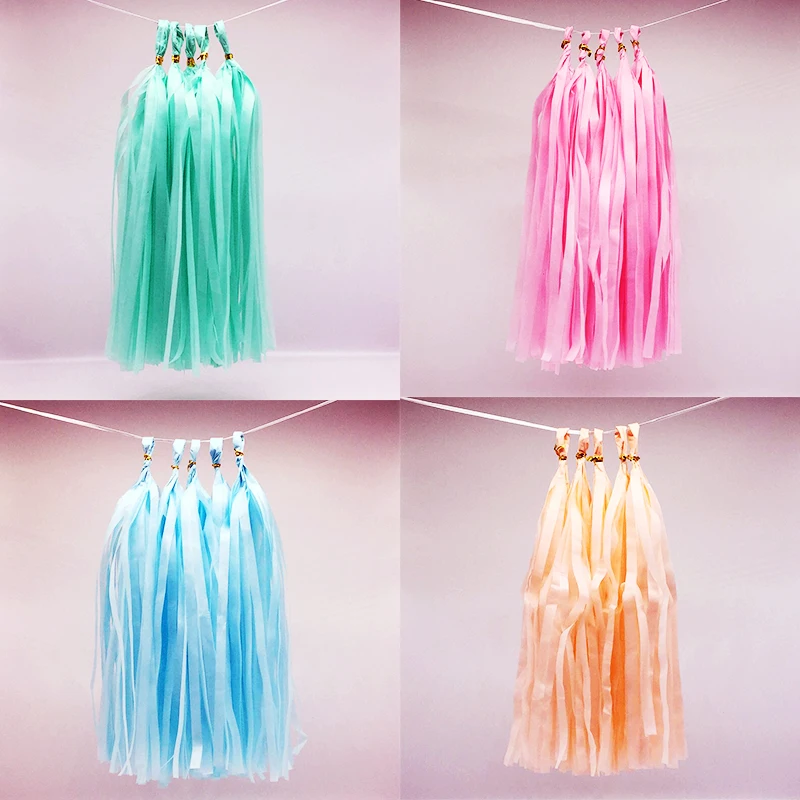 

5Pcs DIY Colorful Paper Tassel Garland Unicorn Birthday Party Decorations Wedding Baby Shower Kids Favor Hanging Craft Supplies
