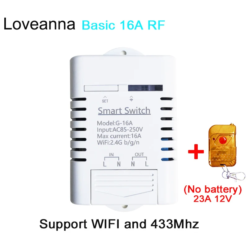 eWeLink Basic 16A Wifi Smart Switch For Home Automation Relay Module 220V Remote Controller Work with Google Alexa | Электроника