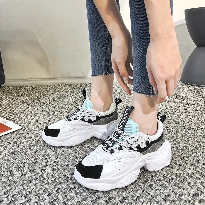 

2020 Women Platform Chunky Casual Shoes Woman Fashion Sneakers Platform Shoes Woman Zapatos De Mujer Woman Vulcanize Shoes