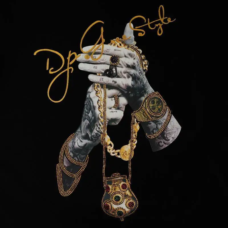 

Men's T-shirts Shinning Luxury Hot Fashion Man Streetwear Casual Short Sleeved Tee Mercerized Cotton High Quality Male Top