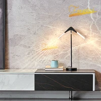 postmodern minimalist led table lamp arrow shaped art table lights study reading lamp bedroom bedside living room table lamps