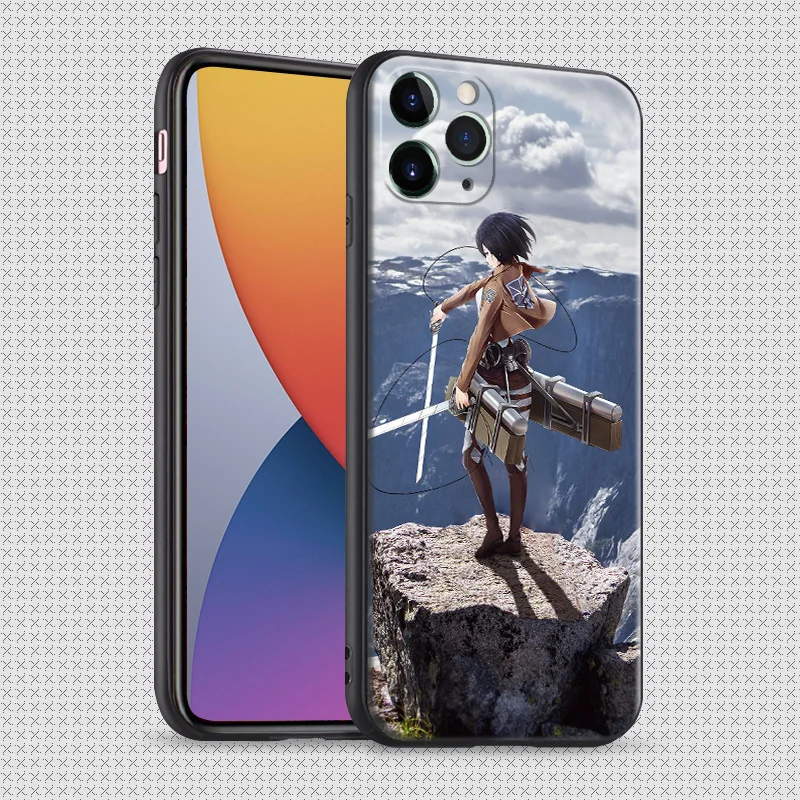 mikasa shingeki no kyojin anime for iphone se 6 6s 7 8 plus x xr xs 11 12 mini pro max soft silicone phone case cover shell free global shipping