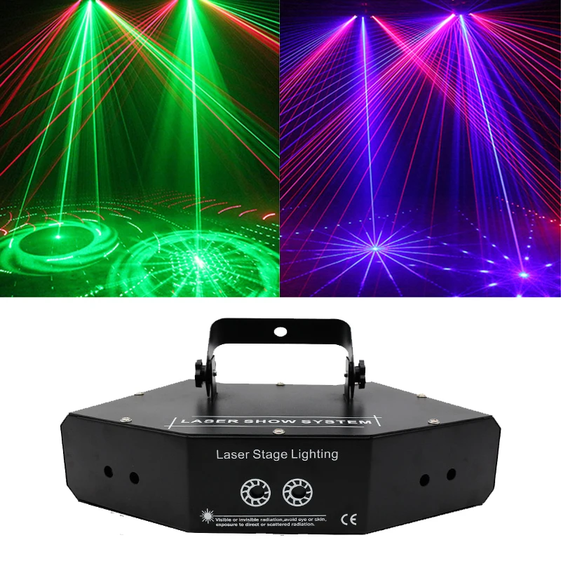 

Dj RGB Laser 6 Eyes Image Lines Beam Scans DMX 512 DJ Dance Bar Coffee Xmas Home Party Disco Effect Lighting Laser System Show