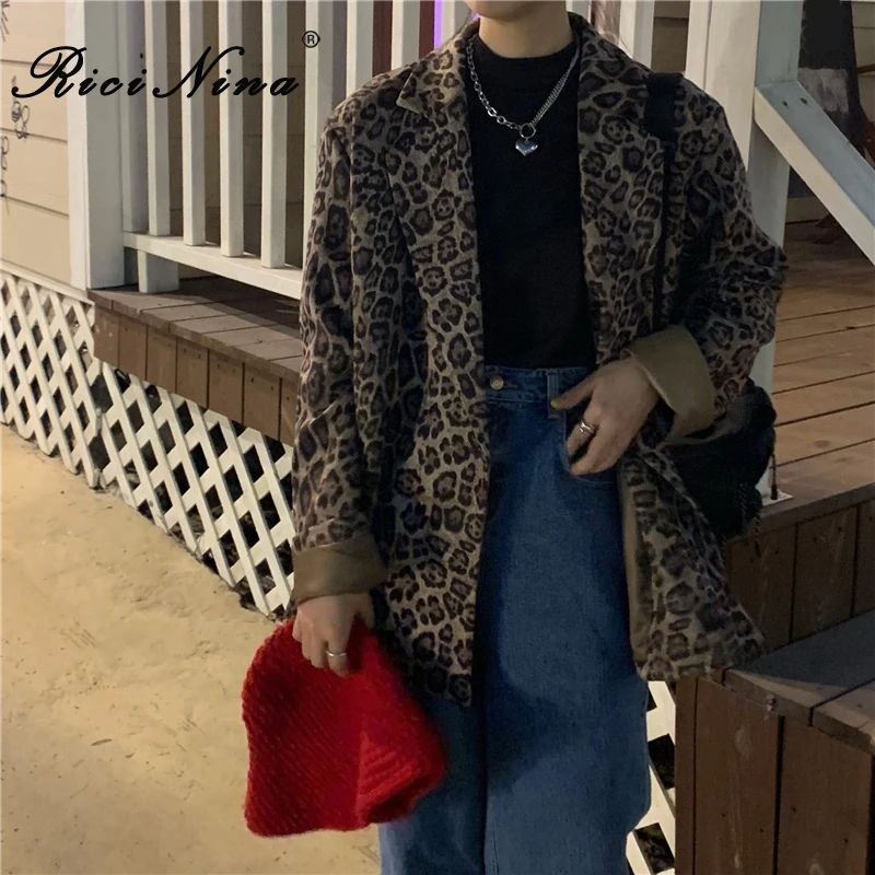 RICININA костюм пальто для женщин винтажная куртка с длинным рукавом отворотом