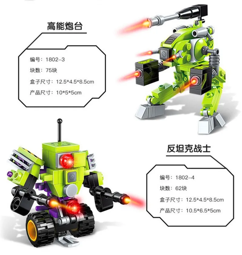 253 шт. Детский конструктор робот трансформер|Блочные конструкторы| |