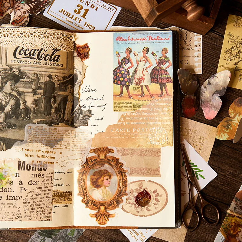 

20sets/lot Memo Pads Sticky Overture Retro paper Junk Journal Scrapbooking Stickers Office School stationery