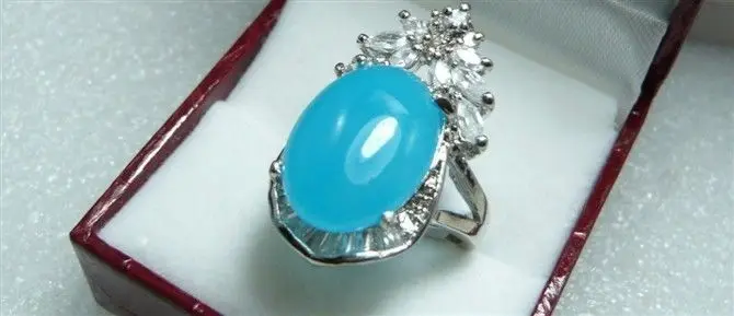 

Женское кольцо latstes Vogue blue jades, размер: 7-9