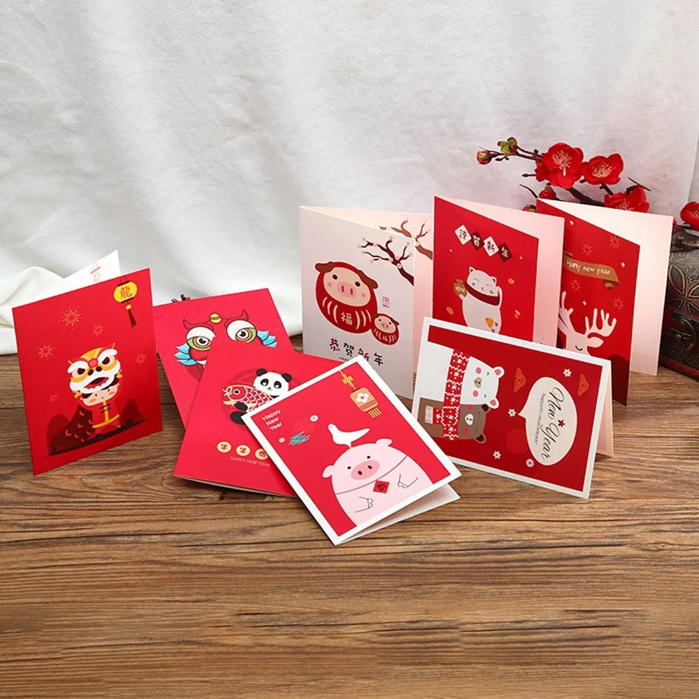 Поздравительная открытка на новый год 10 шт./компл.|Открытки и приглашения| |