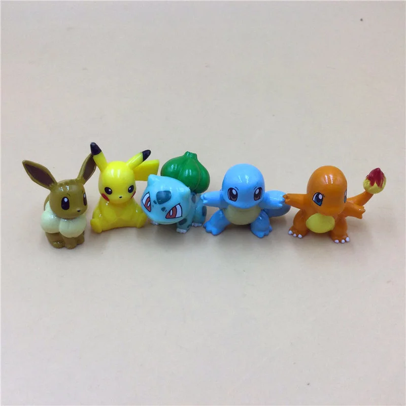 

Pokemon PVC Doll Pikachu Eleve Charmander Action Figure Collectible Bulbasaur Model Toys Tabletop Ornament Kids Birthday Gift