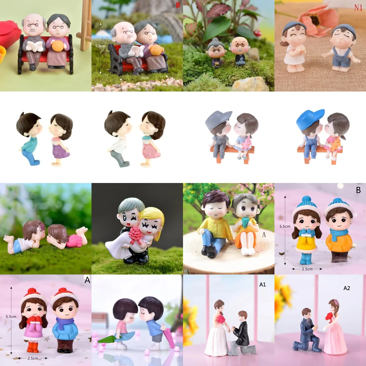 2 шт. мини стул для влюбленных старые пары животных дом дерево Сказочный Сад