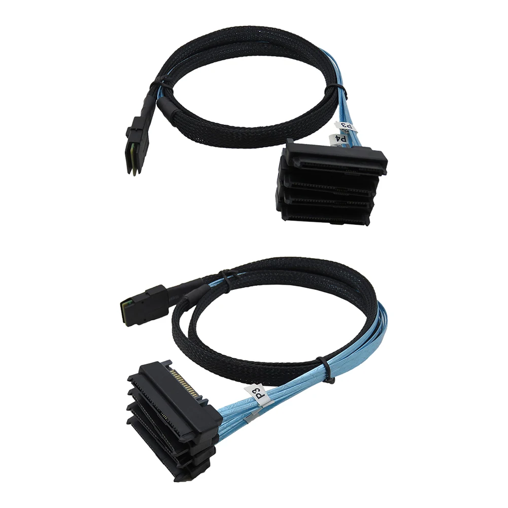Внутренняя Mini SAS 36 контактный SFF 8087 до 4 29 Pin 8482 кабель с 15 SATA Мощность разъем для