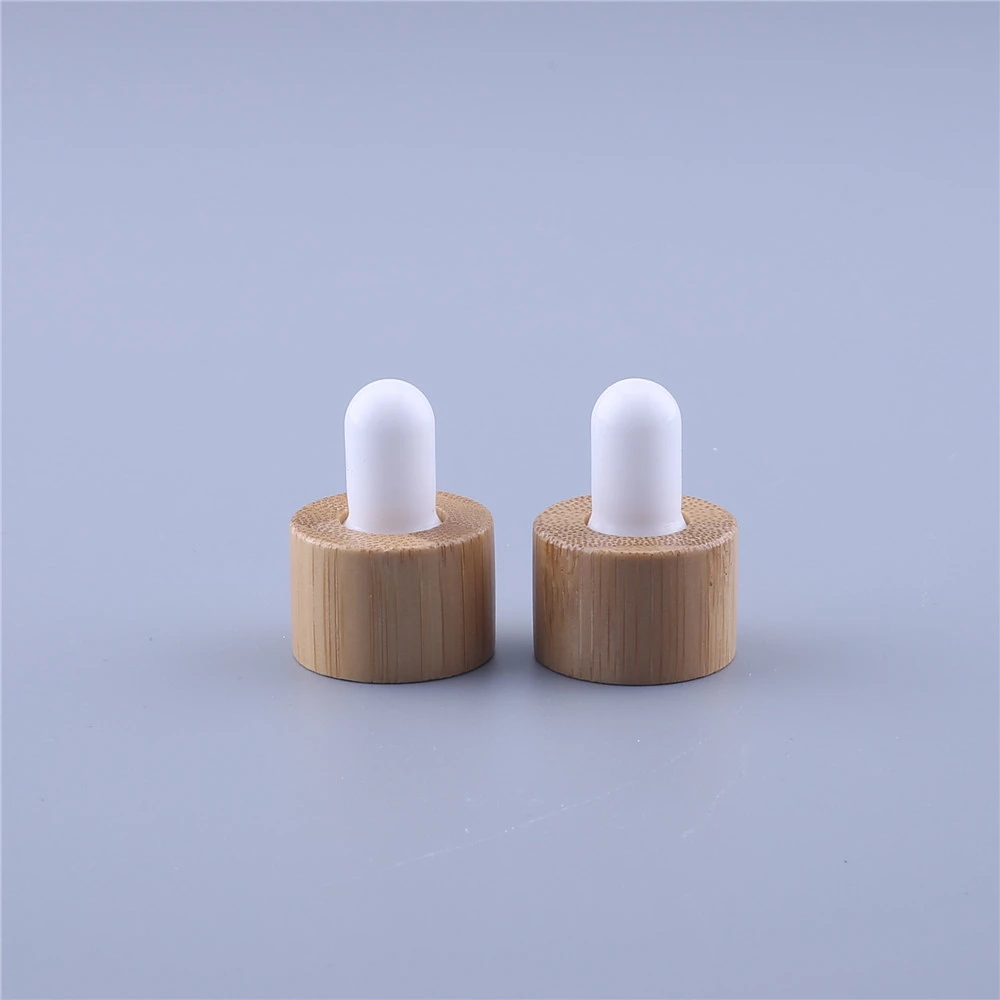 

12pcs 10ML 15ML 30ML 50ML 100ML Empty Cosmetic Essential Oil Packaging Round Primary White Glass Drop Bottles With Bamboo Cap