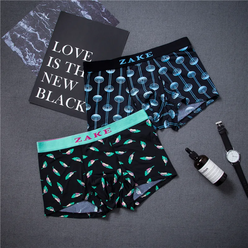 Дышащие шелковые мужские трусы боксеры нижнее белье шорты подарок на день