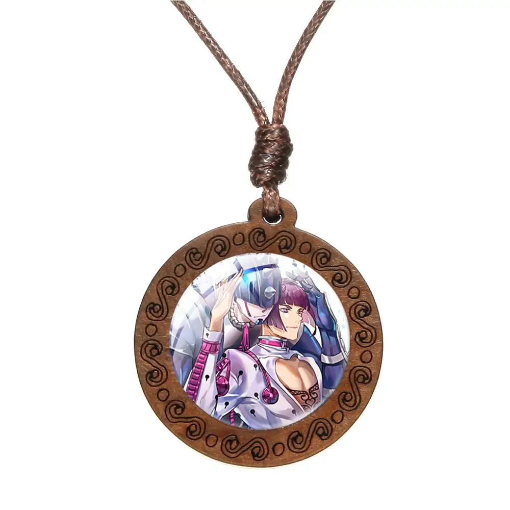 Ожерелье с деревянной подвеской для косплея по мотивам аниме невероятные