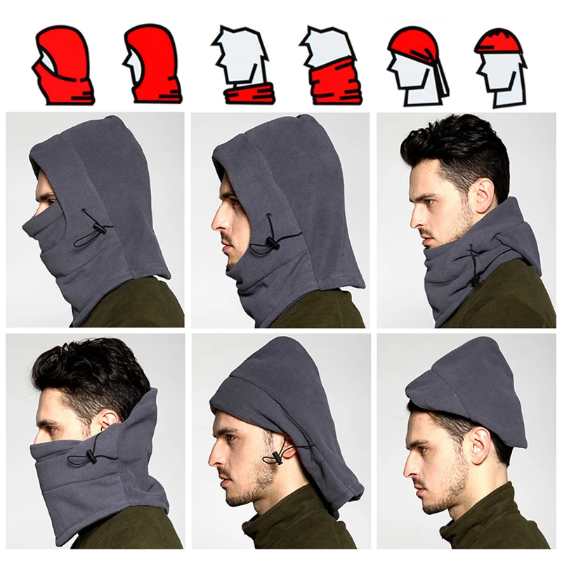 Унисекс Зимняя шапочка для езды на велосипеде флисовая ветрозащитная Спортивная