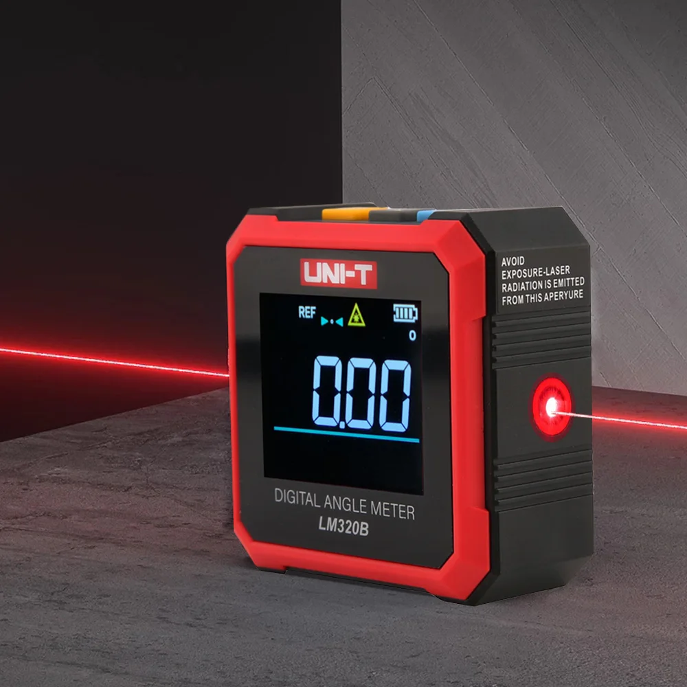 Магнитный цифровой транспортир UNI-T LM320A LM320B, измеритель уровня, Гониометр, небольшой электронный транспортир, лазерный измерительный инструмент