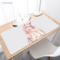 Top Quality Zero Two Mouse Pad Anime Cool Large Desk Laptop Rubber Mouse Mat XXL Large Mouse Pad Gamer Gaming Keyboards Mat