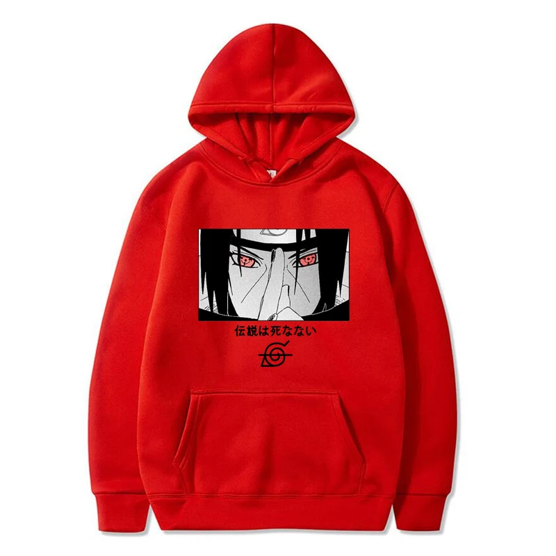 

Japanese Anime Akatsuki Cloud Symbols Pullover Hoodie Men Fashion Japan Hoodies Streetwear itachi 2021autumn winter Sweatshirt