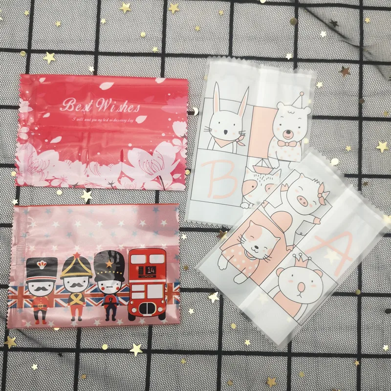 Пластиковая упаковка для печенья Подарочная сумка матовая мультипликационная