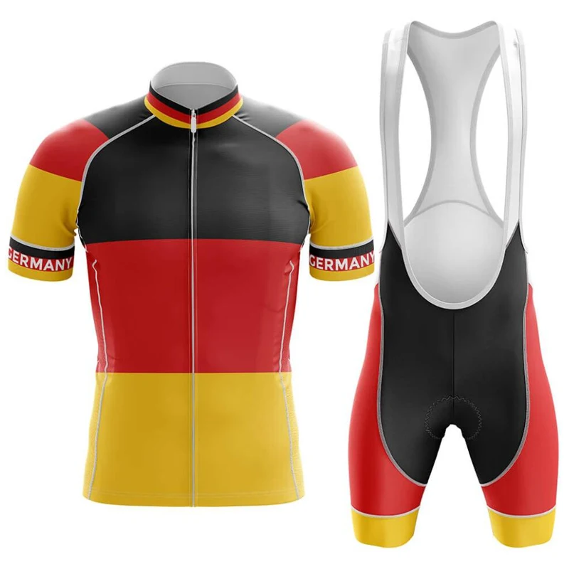 Немецкий профессиональный комплект из Джерси для велоспорта летняя одежда